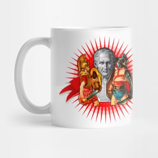 Roman soldier and gladiator with Cicero sculpture Mug